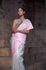 METALLIC GREY PURE ORGANZA SILK SAREE