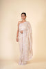 PASTEL IVORY SOFT NET EMBROIDERED SAREE