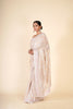 PASTEL IVORY SOFT NET EMBROIDERED SAREE