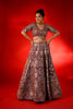 WINE SILK LEHENGA