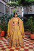 AMBER YELLOW EMBROIDERED LEHENGA