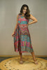 MULTICOLORED HANDLOOM SILK DRESS