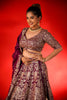 WINE SILK LEHENGA