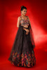 CHOCOLATE BROWN CREPE SILK LEHENGA