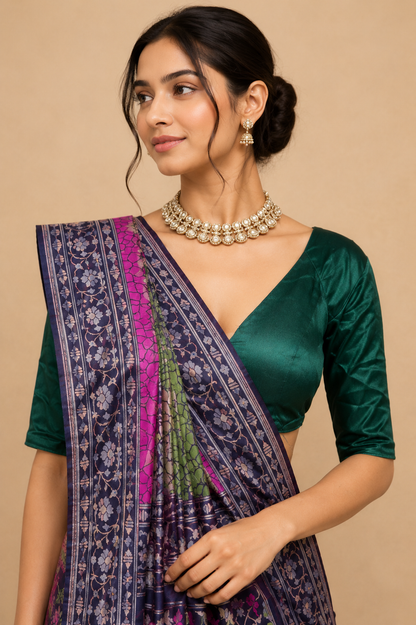 Multicolour Patola-Inspired Saree