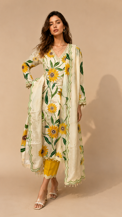 Sunflower Bloom Kurta Set