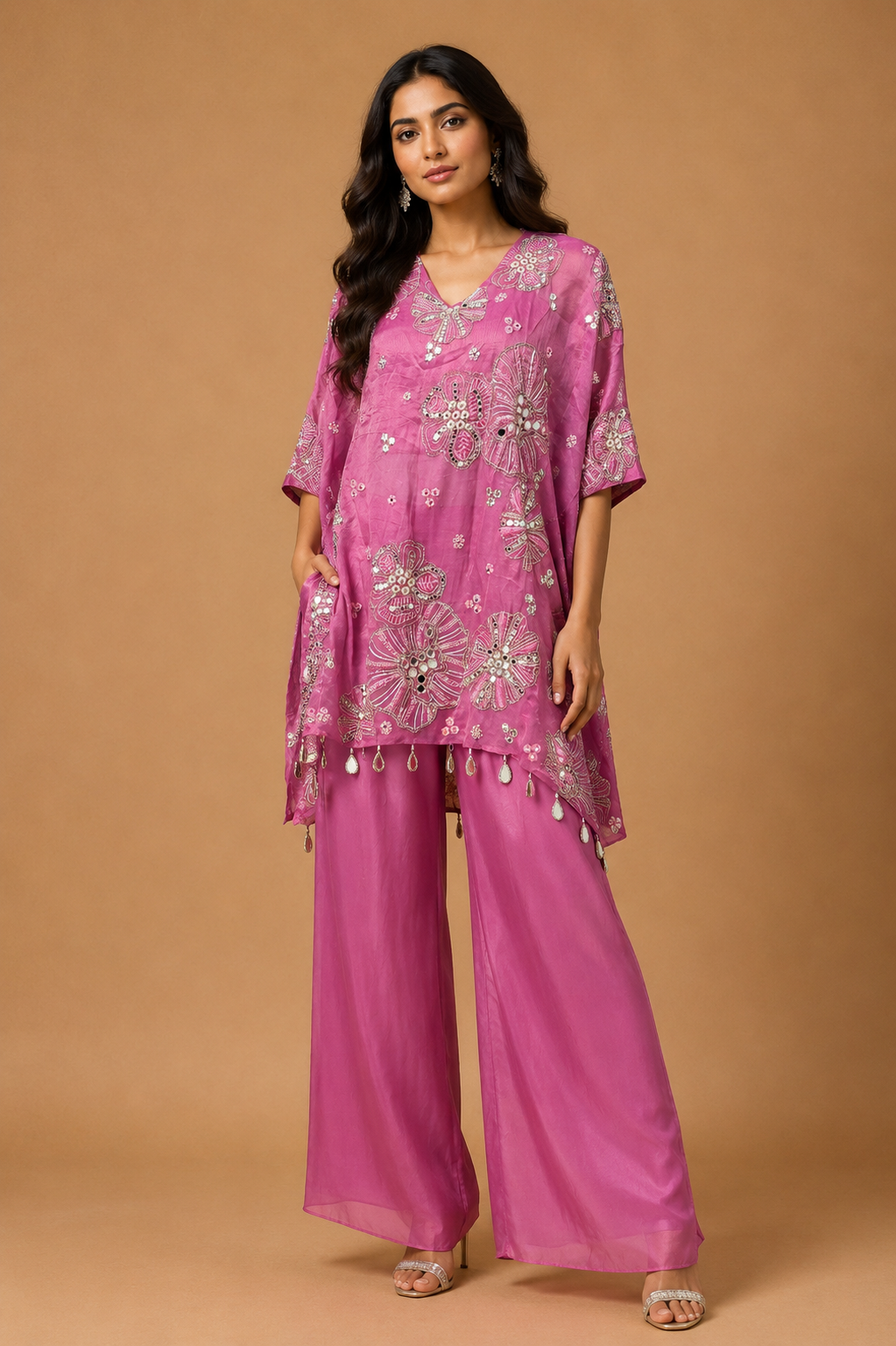 Blush Pink Embroidered Co-ord Set