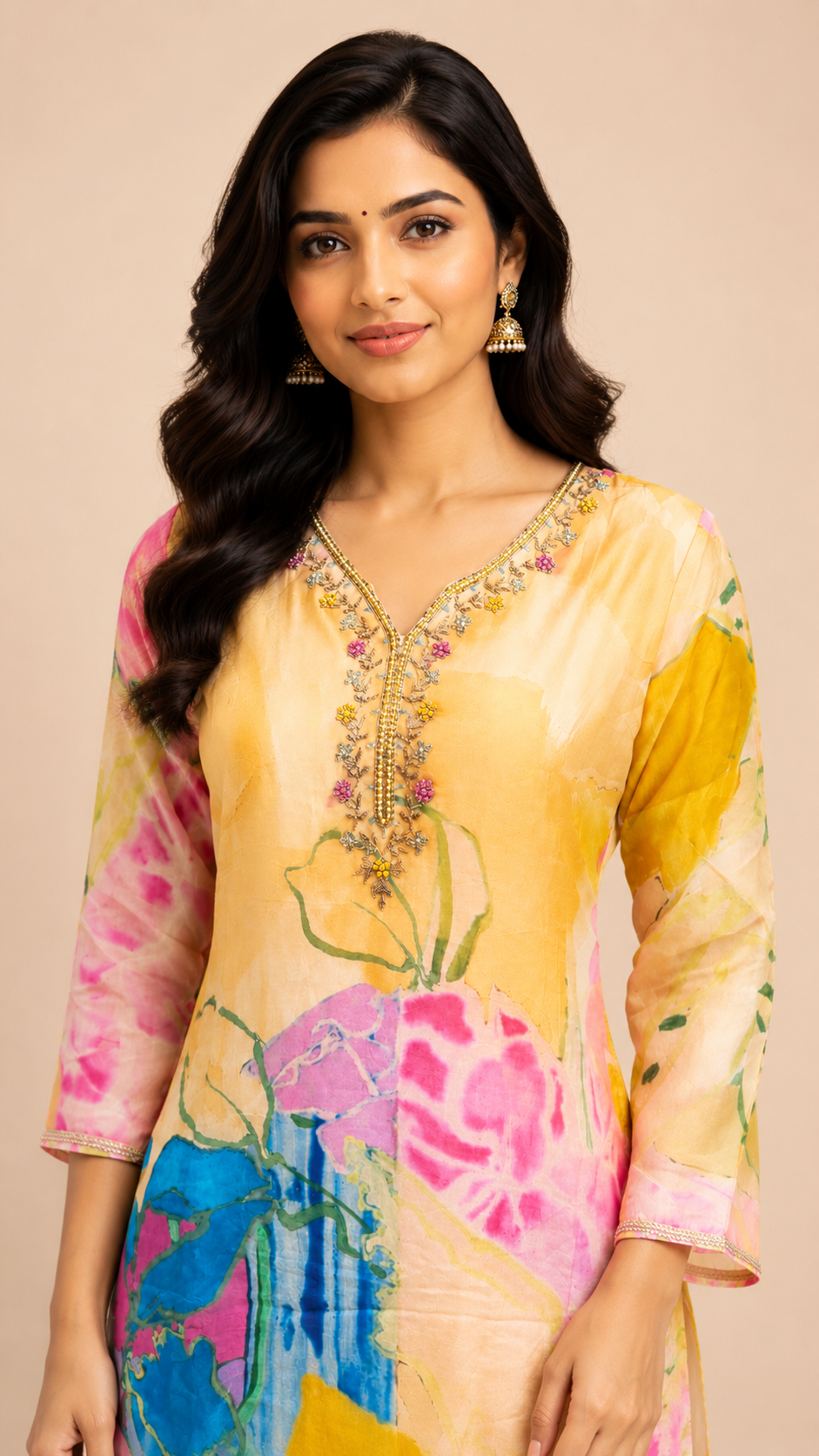 Butter Yellow Floral Printed Suit Set