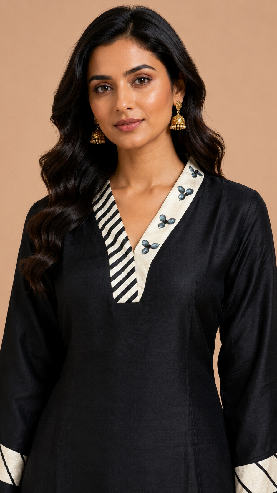 Black Minimal Kurta Set