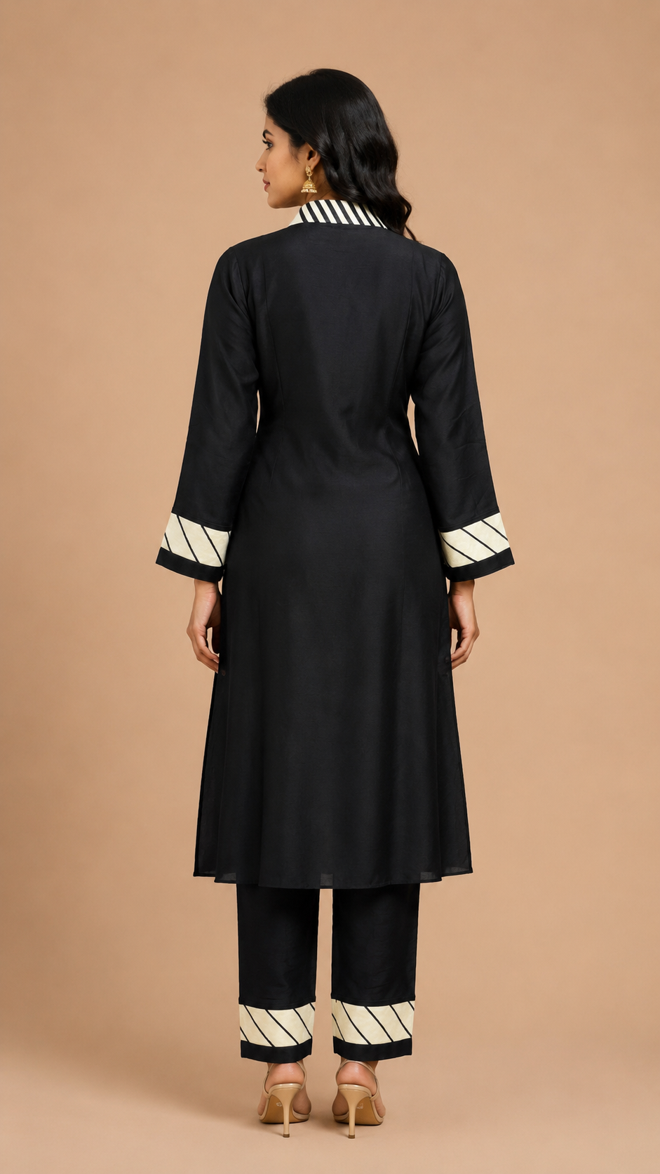 Black Minimal Kurta Set