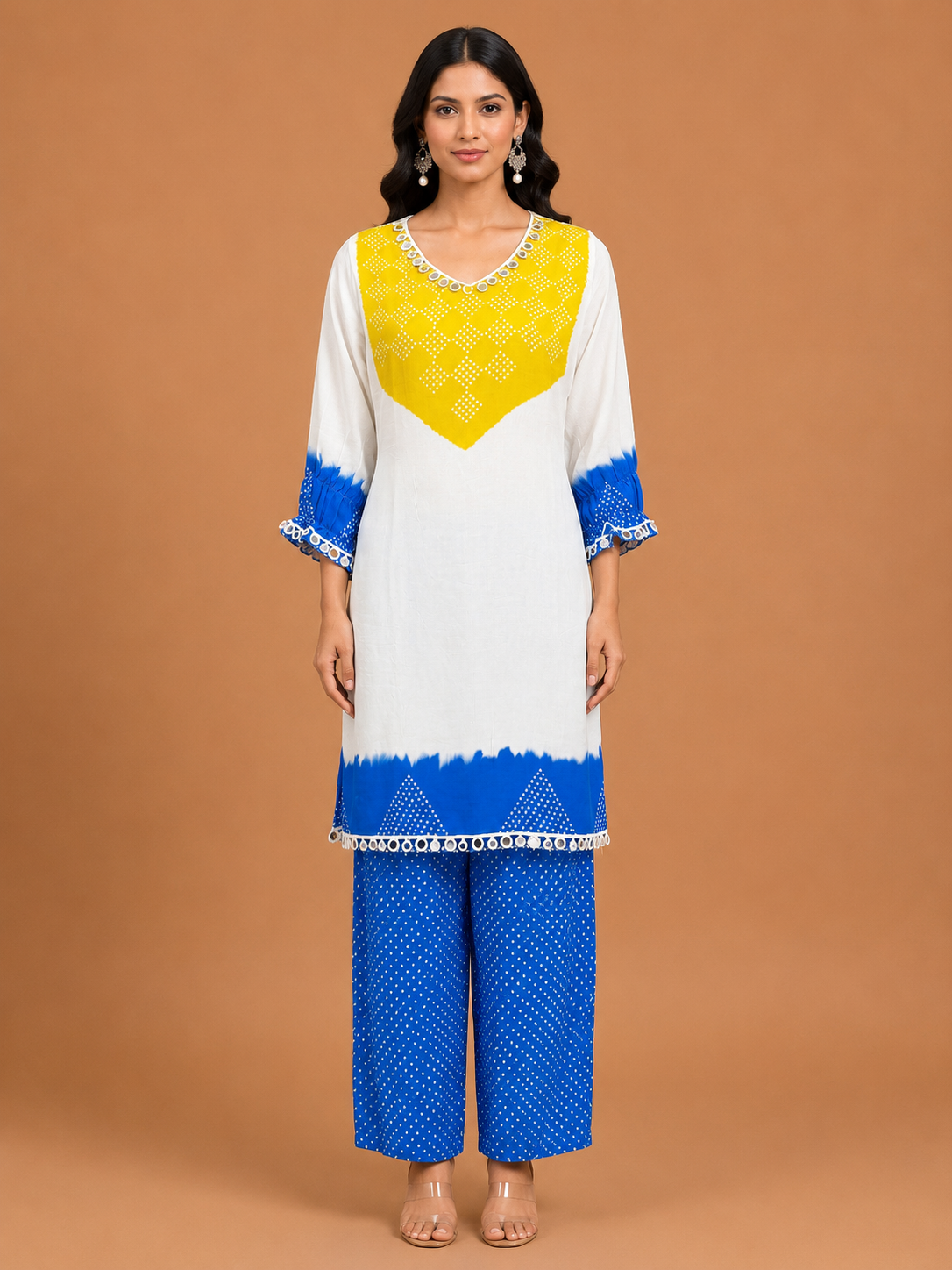 Sunshine Yellow Bandhani Kurta Set