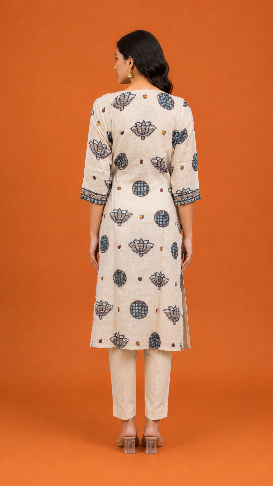 Ivory Heritage Printed Kurta Set