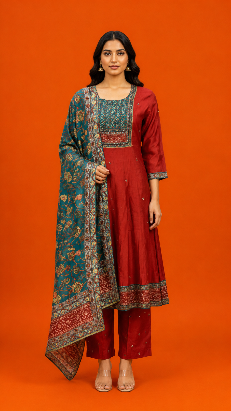 Ruhani Red Kurta Set