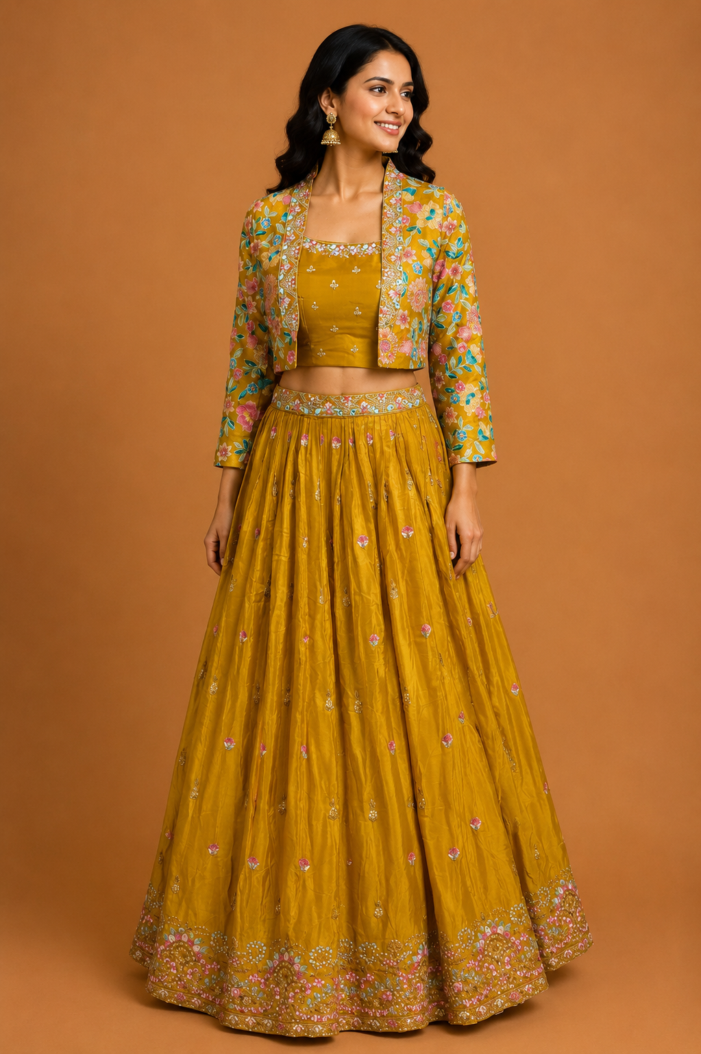 Kesar Bloom Jacket Lehenga Set