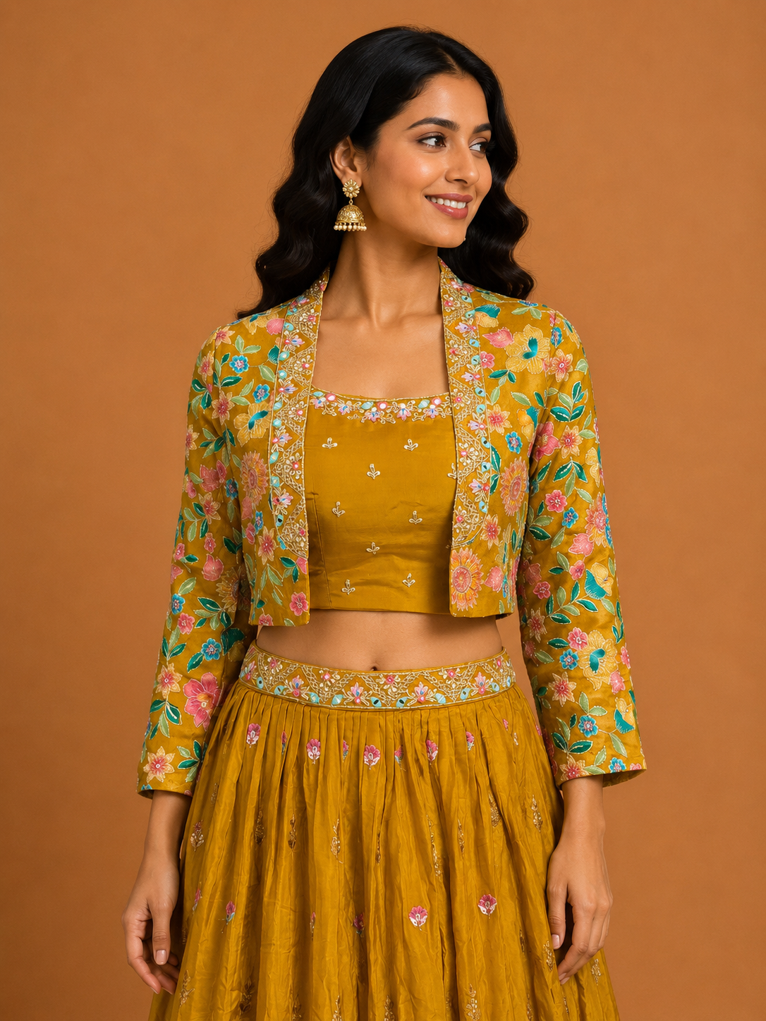 Kesar Bloom Jacket Lehenga Set