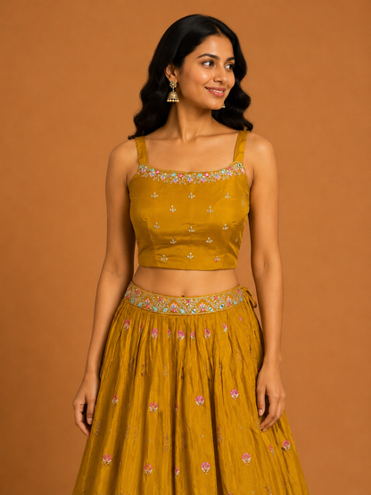 Kesar Bloom Jacket Lehenga Set