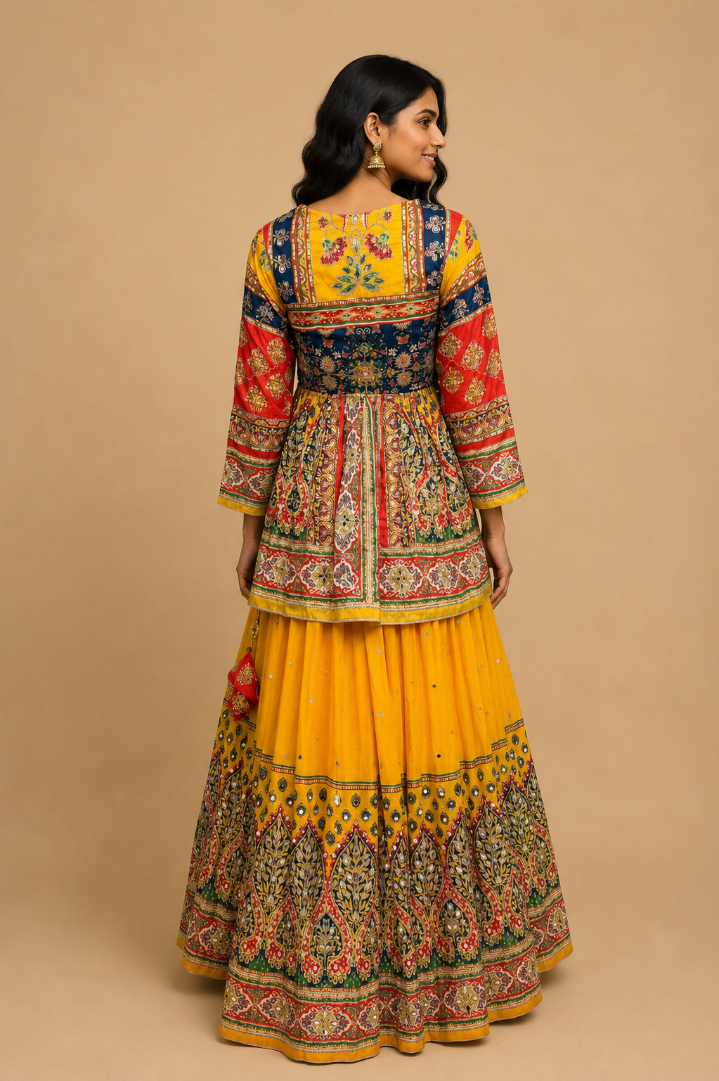 Rangmahal Mustard Jacket Lehenga Set
