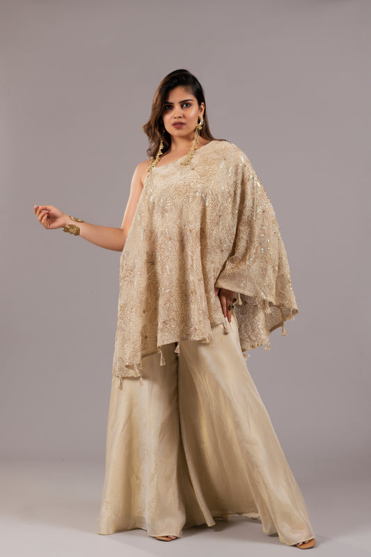 IVORY ASYMMETRIC CAPE SET