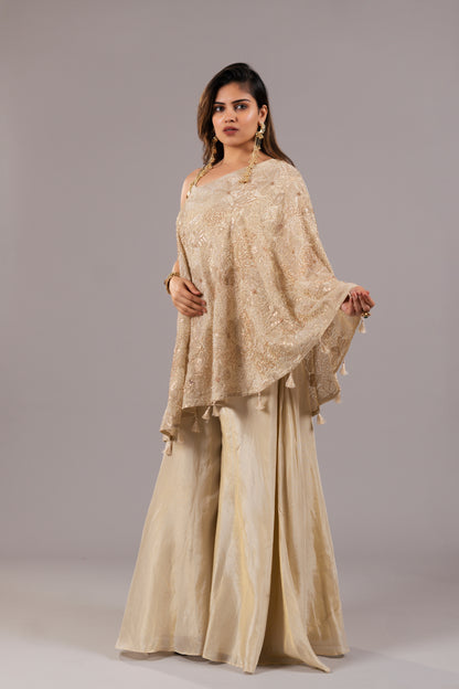 IVORY ASYMMETRIC CAPE SET