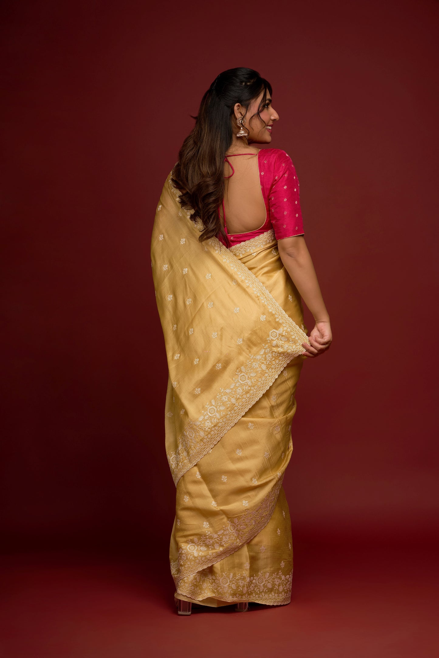 YELLOW SOFT SILK SAREE