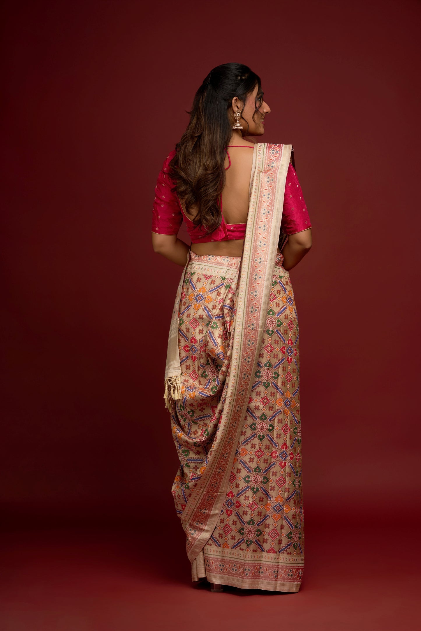 OFF WHITE TISSUE SAREE