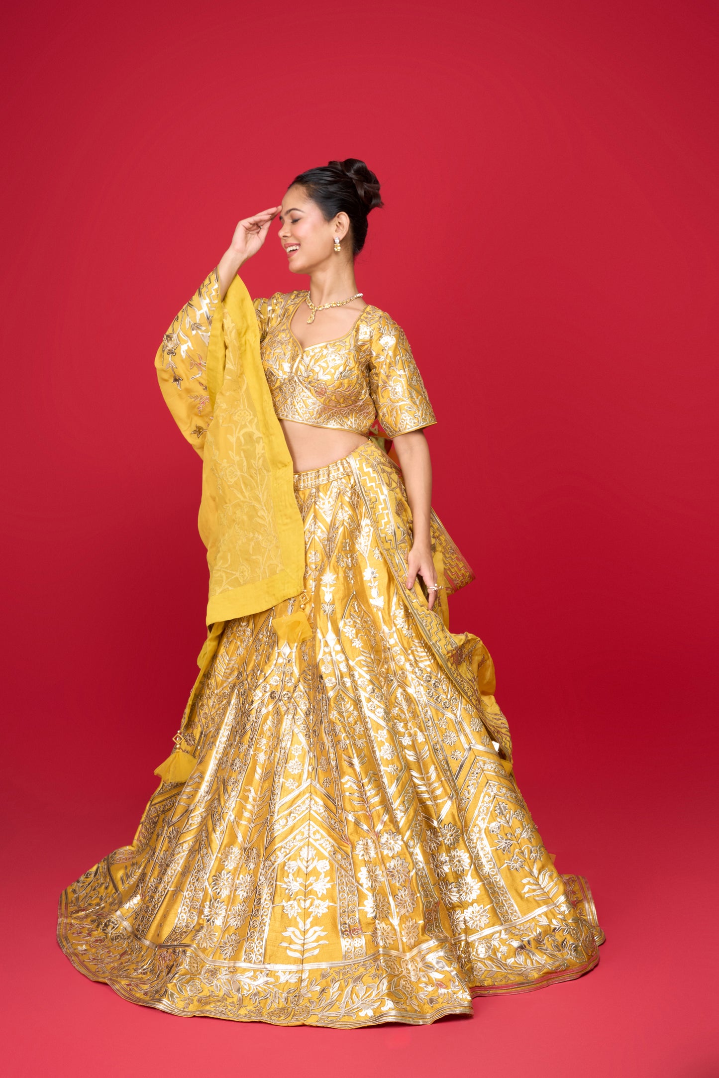 YELLOW SILK LEHENGA