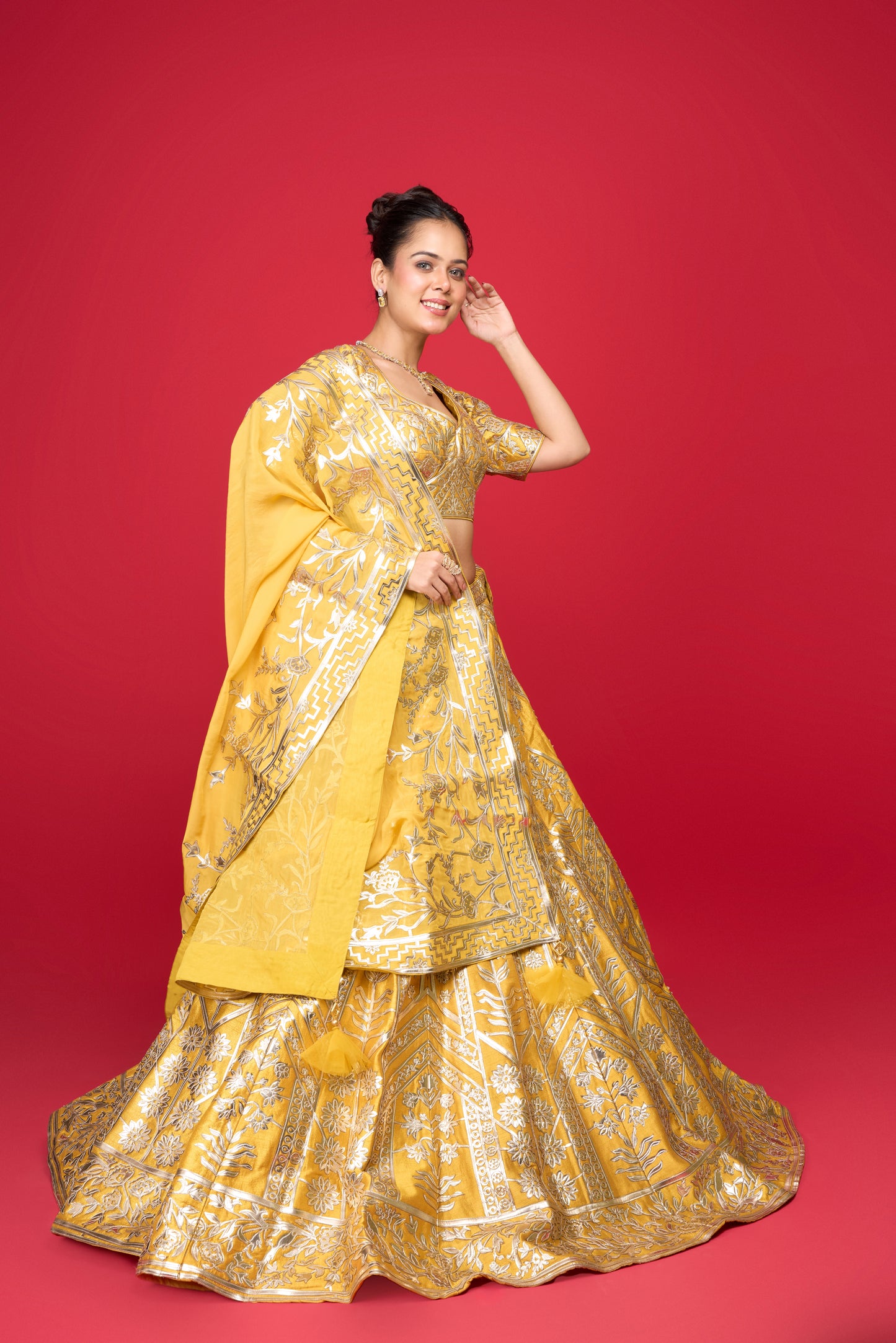 YELLOW SILK LEHENGA