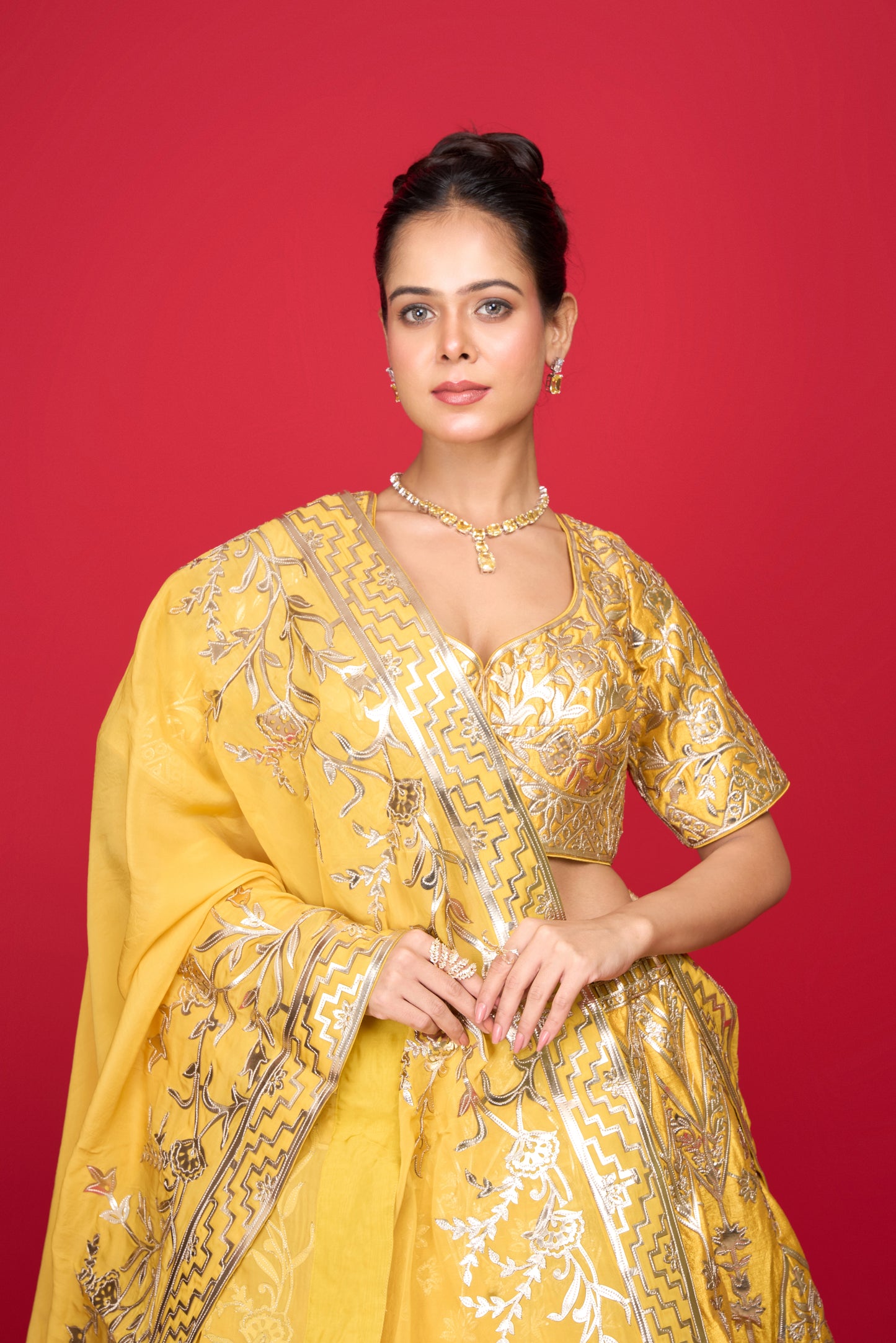YELLOW SILK LEHENGA
