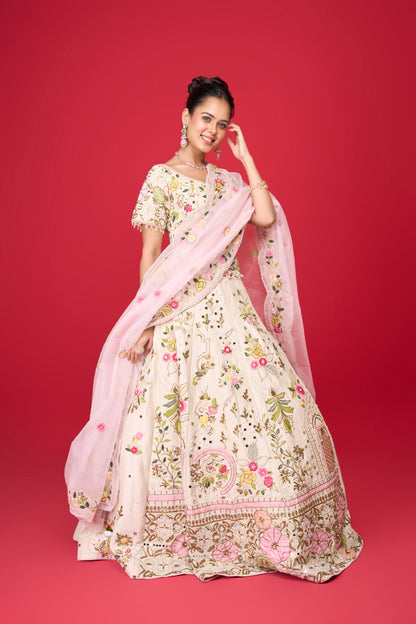 IVORY SILK LEHENGA