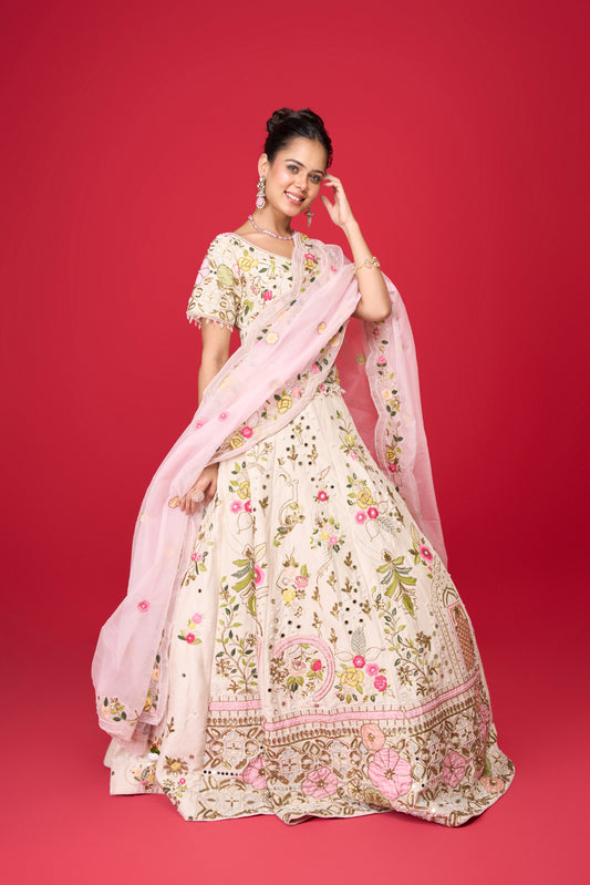 IVORY SILK LEHENGA