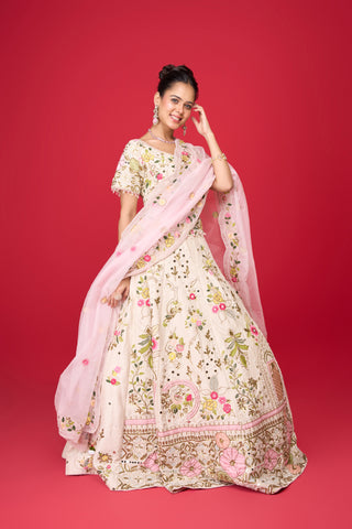 IVORY SILK LEHENGA