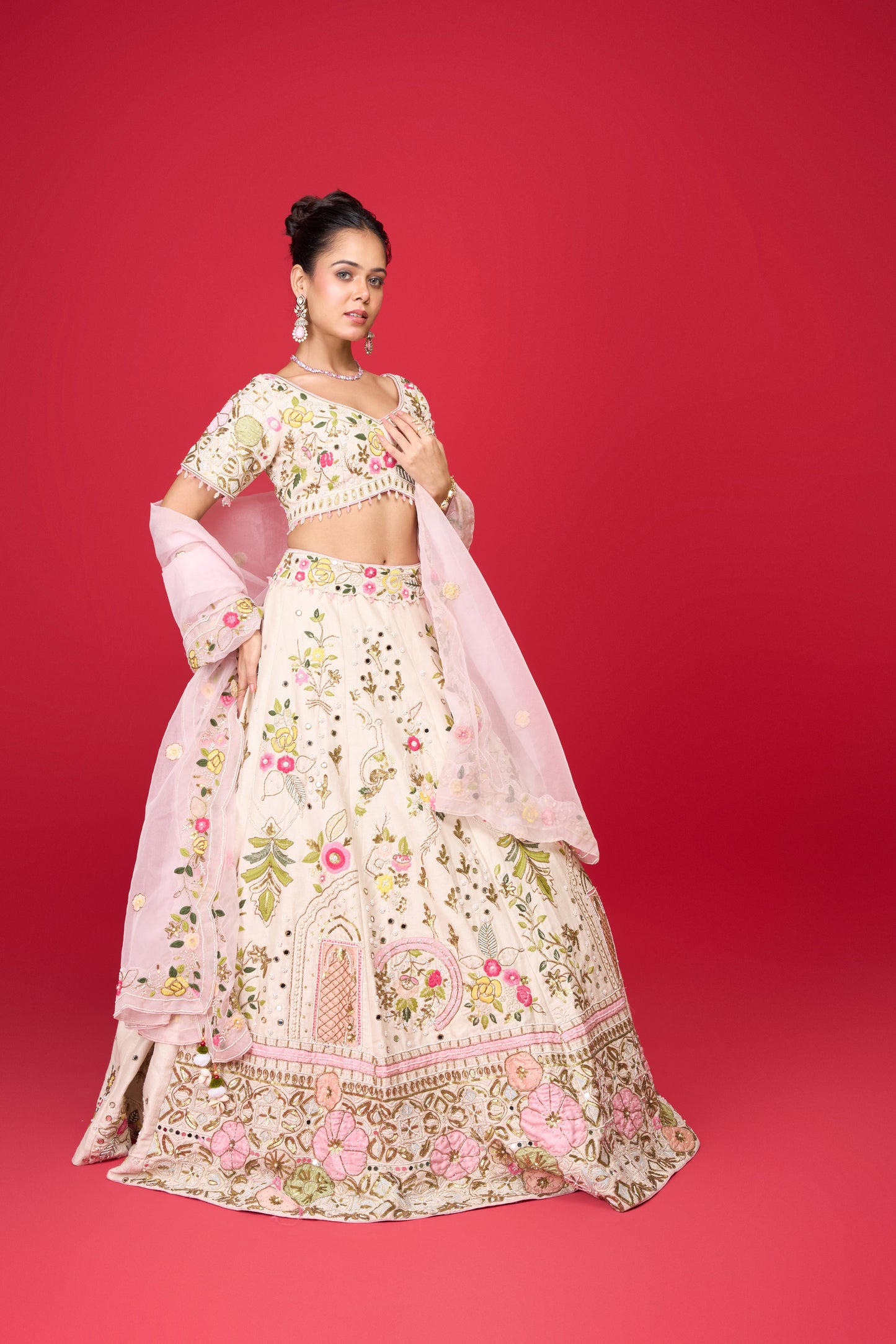 IVORY SILK LEHENGA