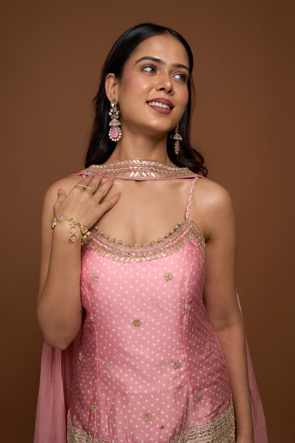 CANDY PINK KURTA AND PALAZZO SET