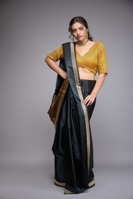 BLACK SOFT SILK SAREE