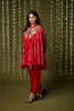 ROSE RED INDO-WESTERN EMBROIDERED SET