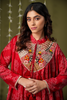 ROSE RED INDO-WESTERN EMBROIDERED SET