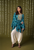 TEAL INDO-WESTERN EMBROIDERED SET