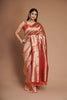 CORAL TISSUE SAREE