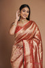 CORAL TISSUE SAREE