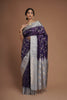 EGGPLANT PURPLE SOFT SILK SAREE