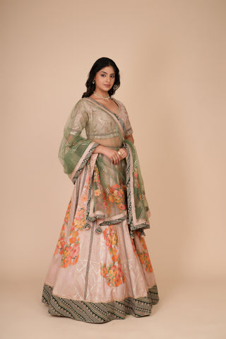 PASTEL PINK SILK LEHENGA alternate