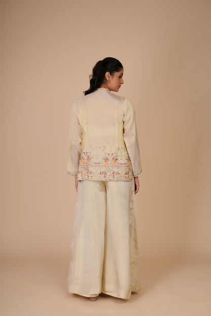 CREAM TISSUE CO-ORD SET
