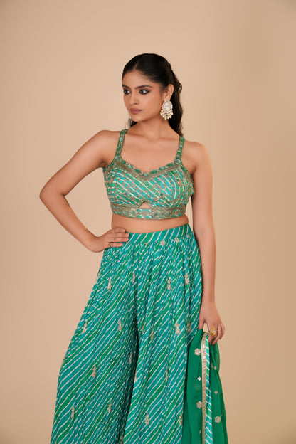 GREEN PALAZZO SET