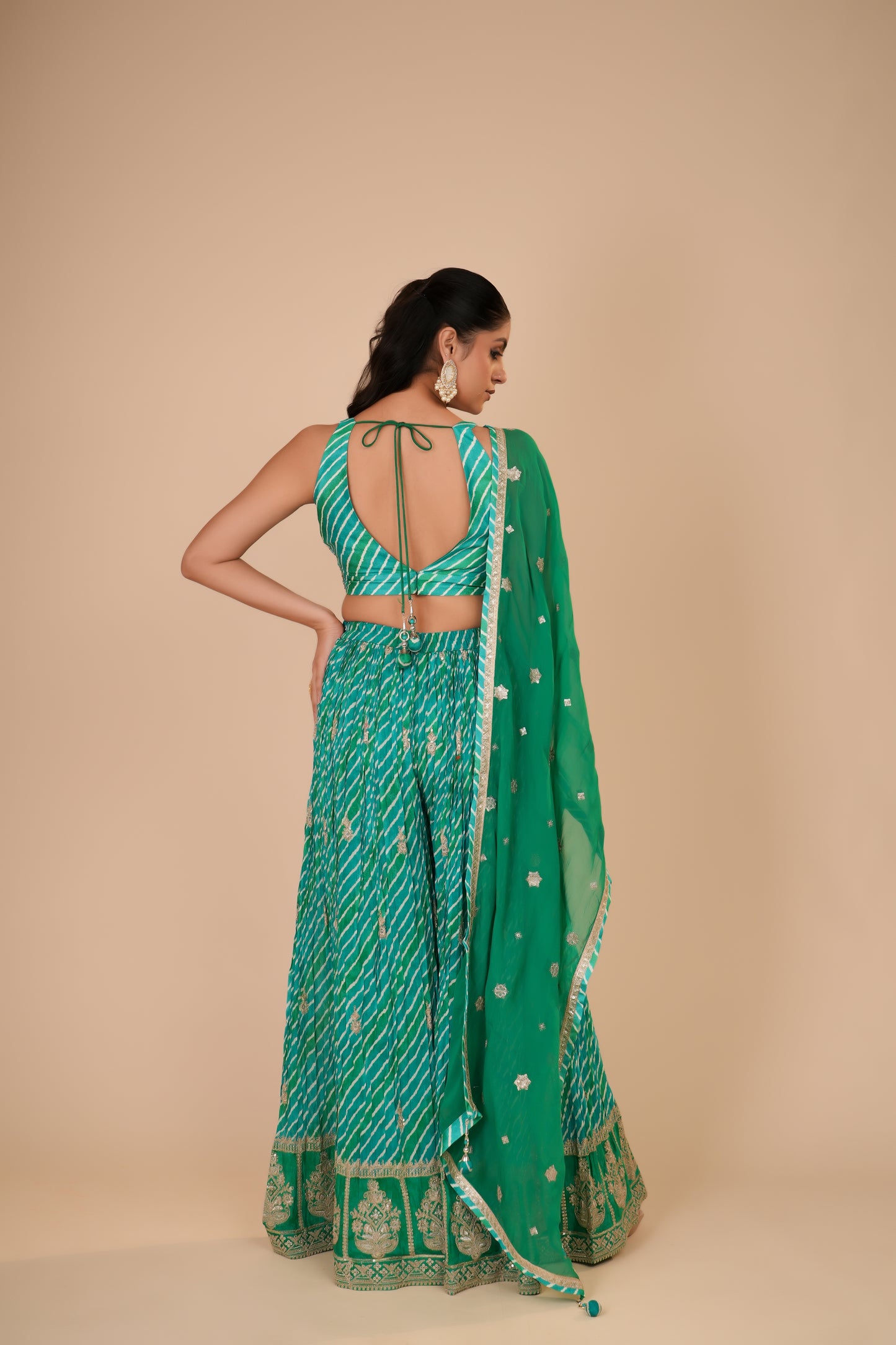 GREEN PALAZZO SET