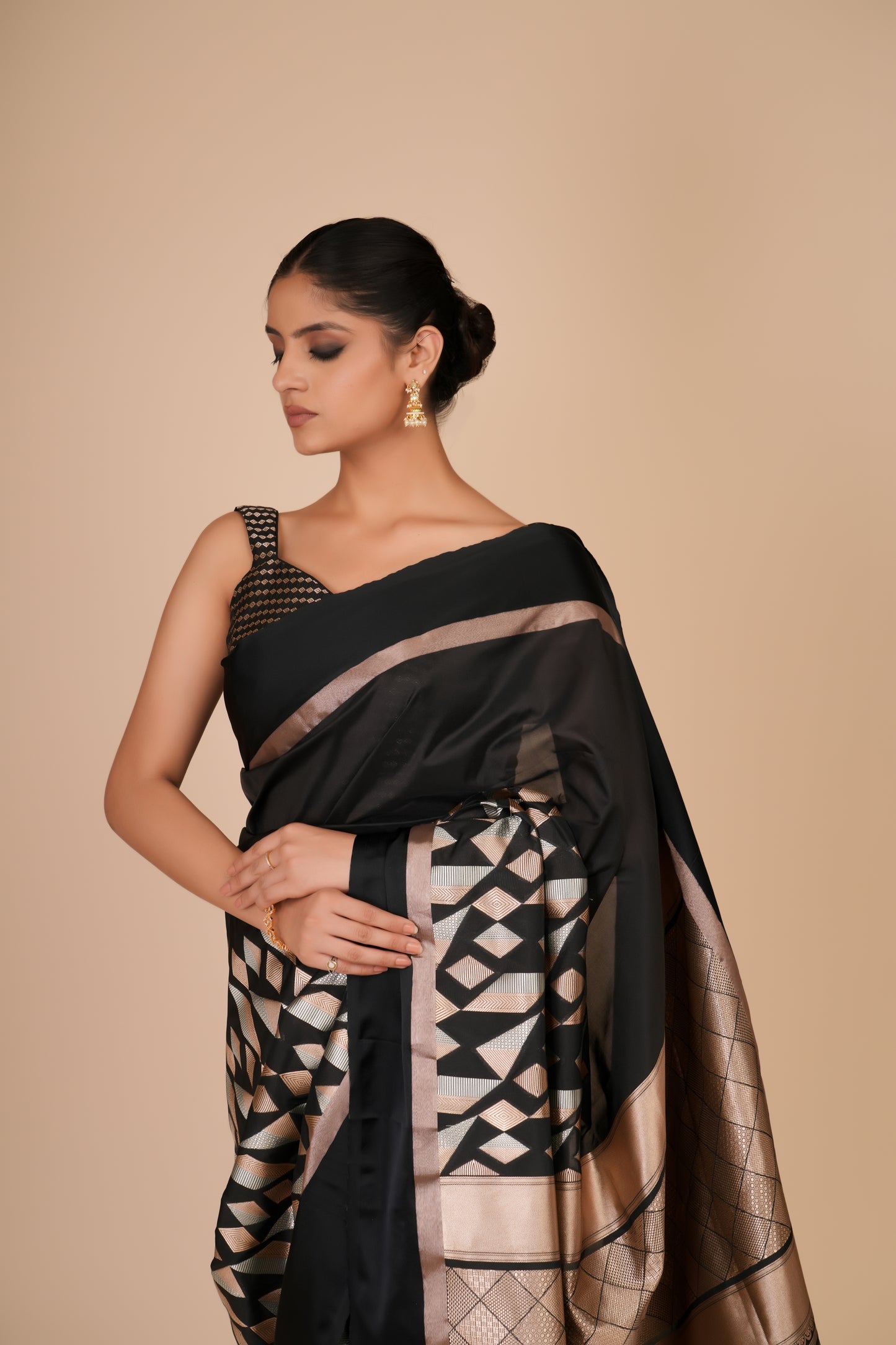 BLACK BANARASI SILK SAREE