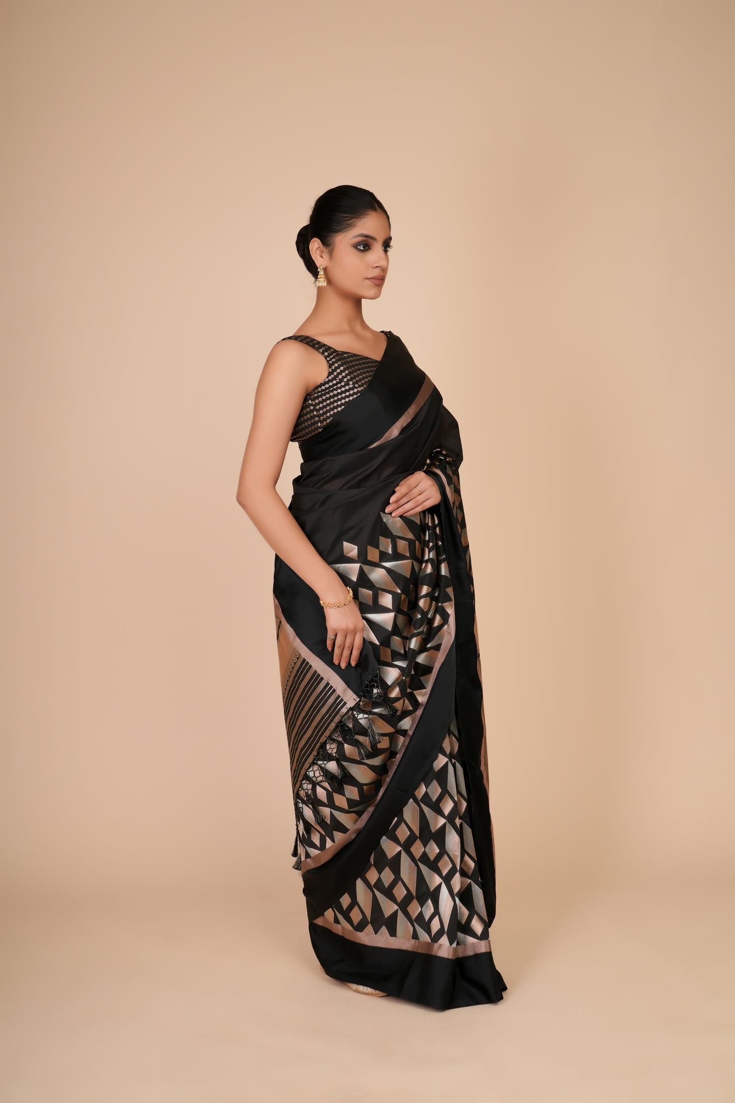 BLACK BANARASI SILK SAREE