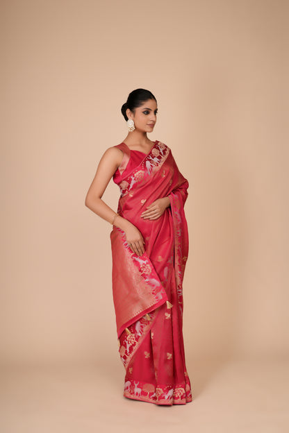 PINK DOLA SILK SAREE