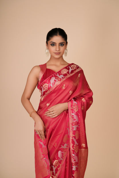 PINK DOLA SILK SAREE