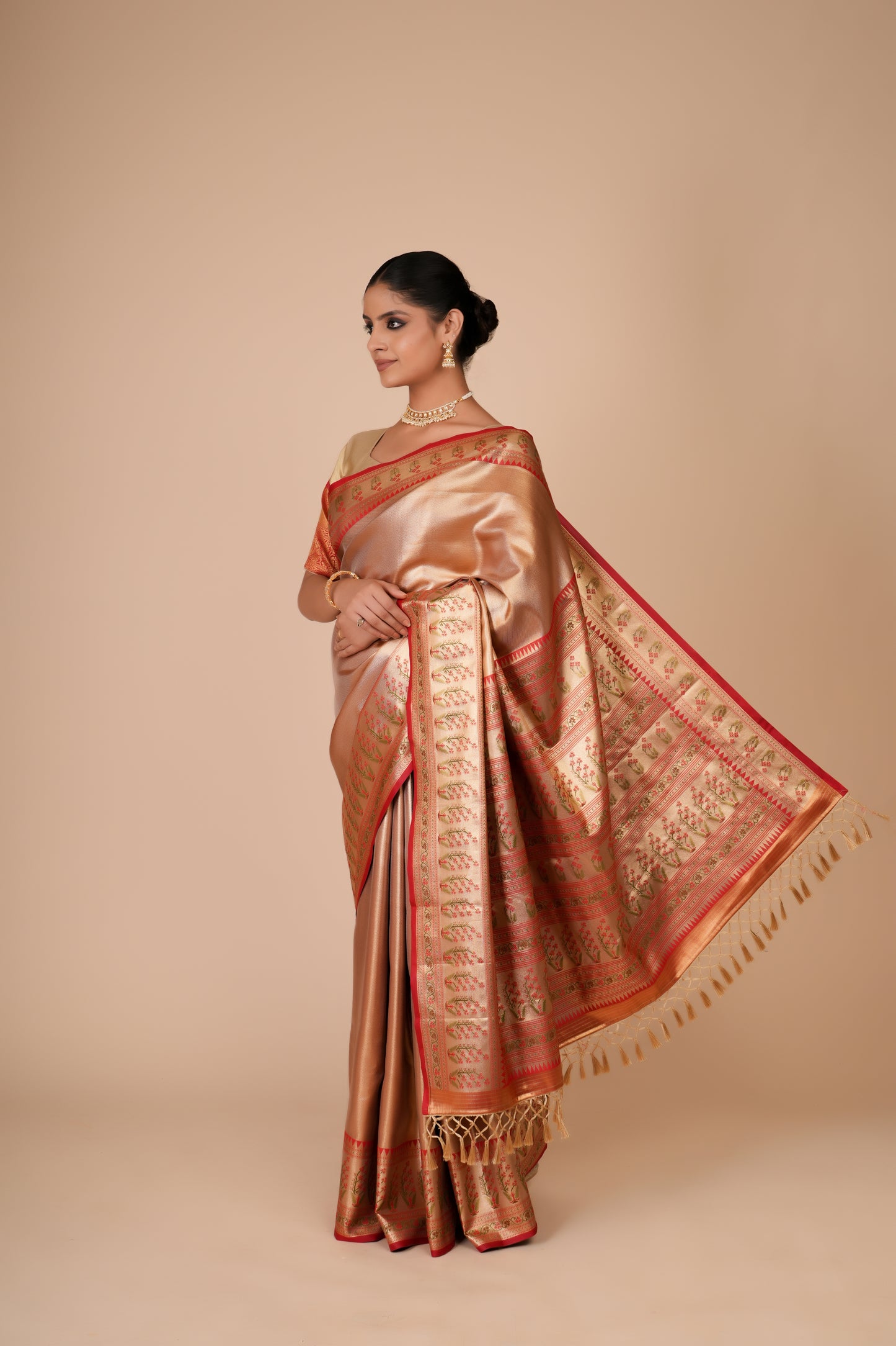 GOLD TISSUE SAREE