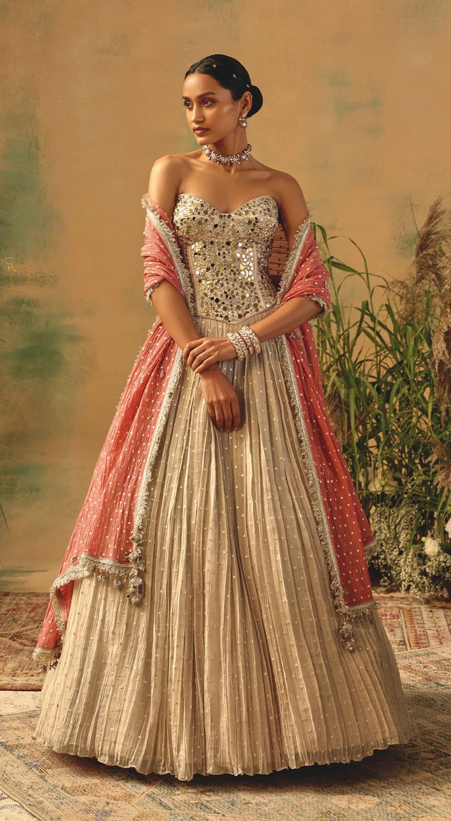 The Ivory & Amber Corset Lehenga